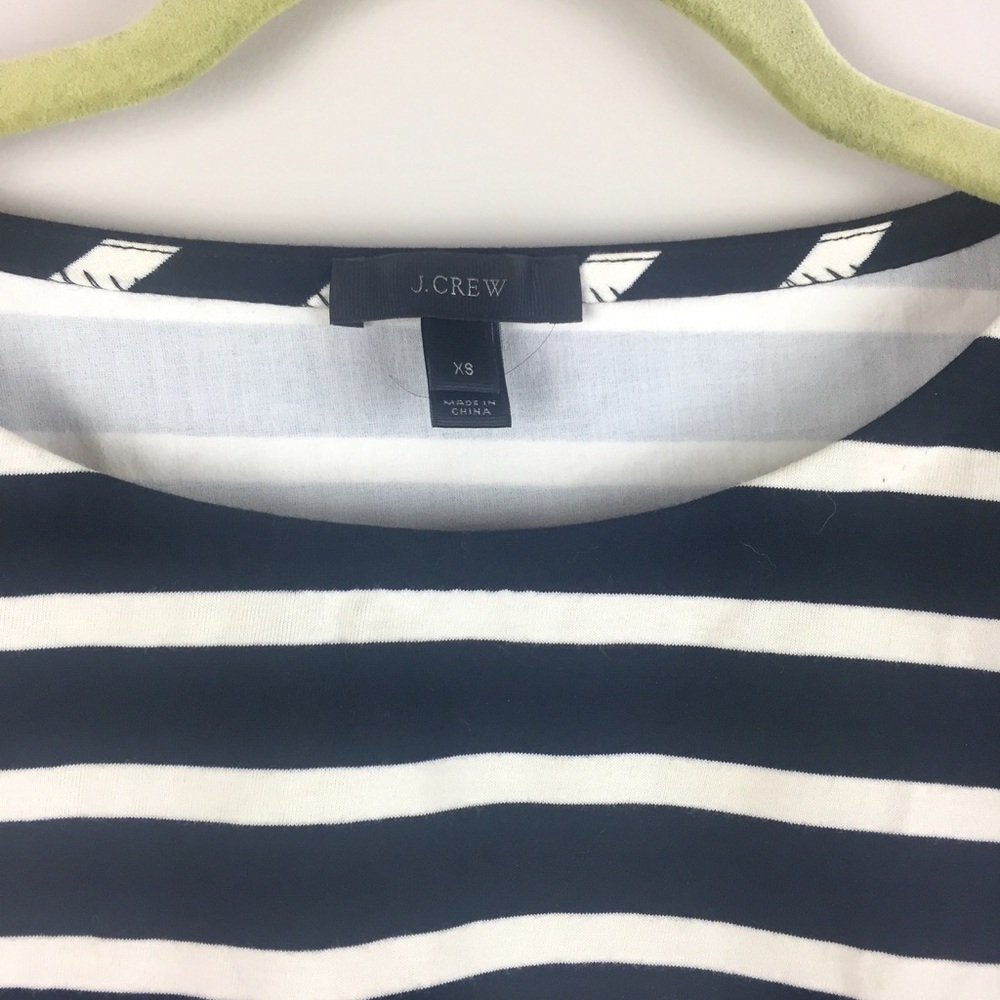 J. CREW Striped Top With Ruffle Sleeve - Picture 6 of 8